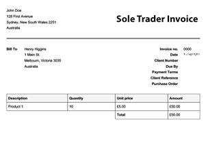 online fill in the blank invoice template free