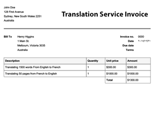 translation form invoice Free Invoice Online  Invoices  Templates