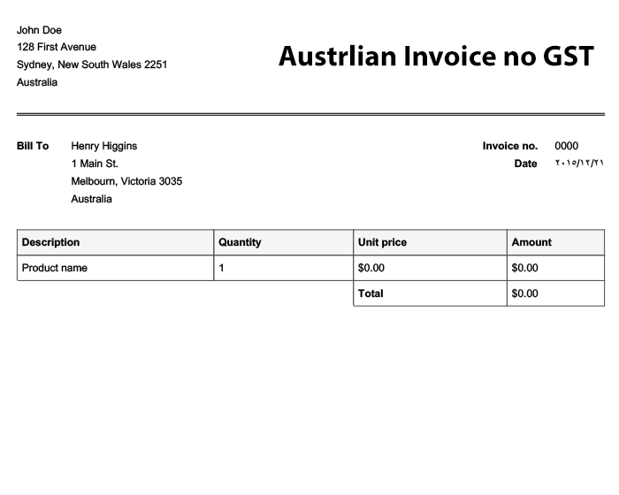 templates for invoicing